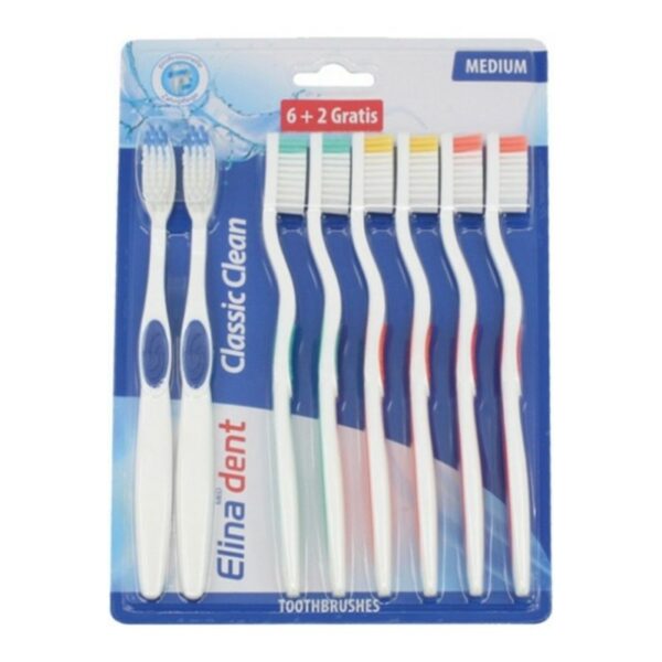 Brosse à dents Elina 6 + 2 Classic Clean