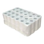 Papier Hygiénique Cellulose 2 Plis - 200 Feuilles à Rinçage Rapid - Blanc - 48 Rouleaux
