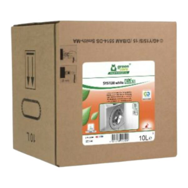 GREENCARE - System White kliks 10L agent de blanchiment eco-conçu et ultra concentré avec système de pompe pro
